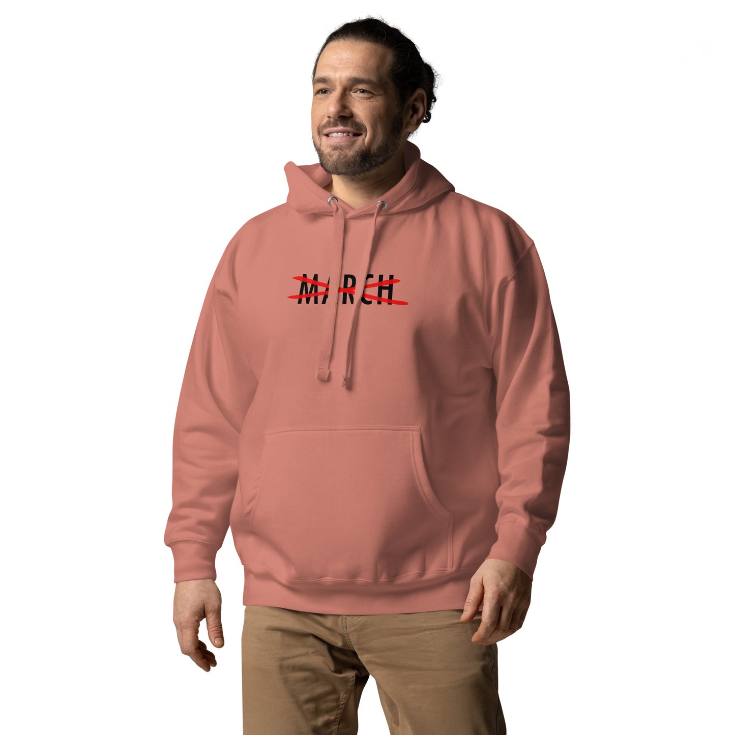 Cancel March Black Lettering Unisex Hoodie