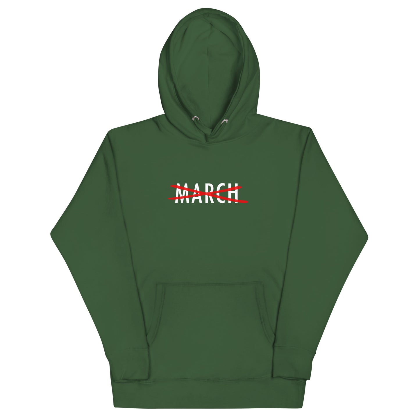 Cancel March White Lettering Unisex Hoodie