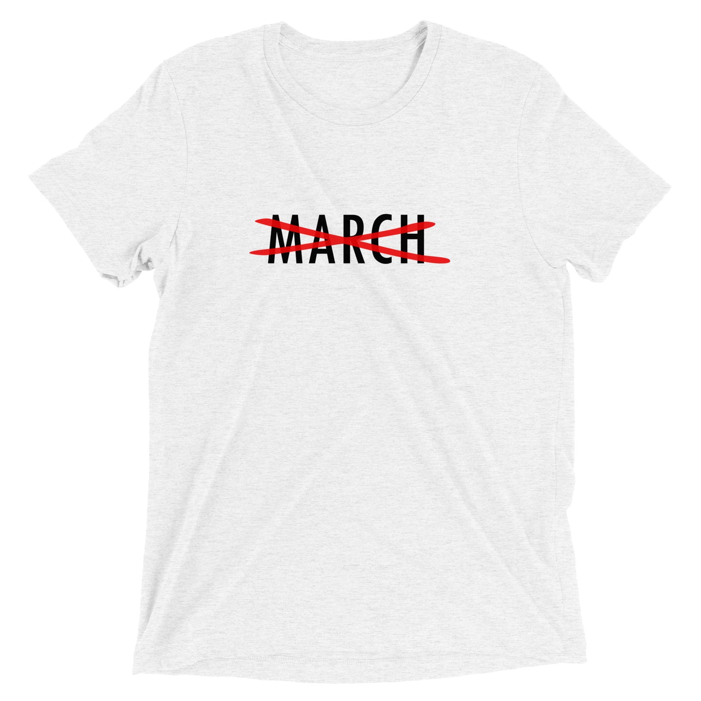 Cancel March Black Lettering Short Sleeve T-shirt