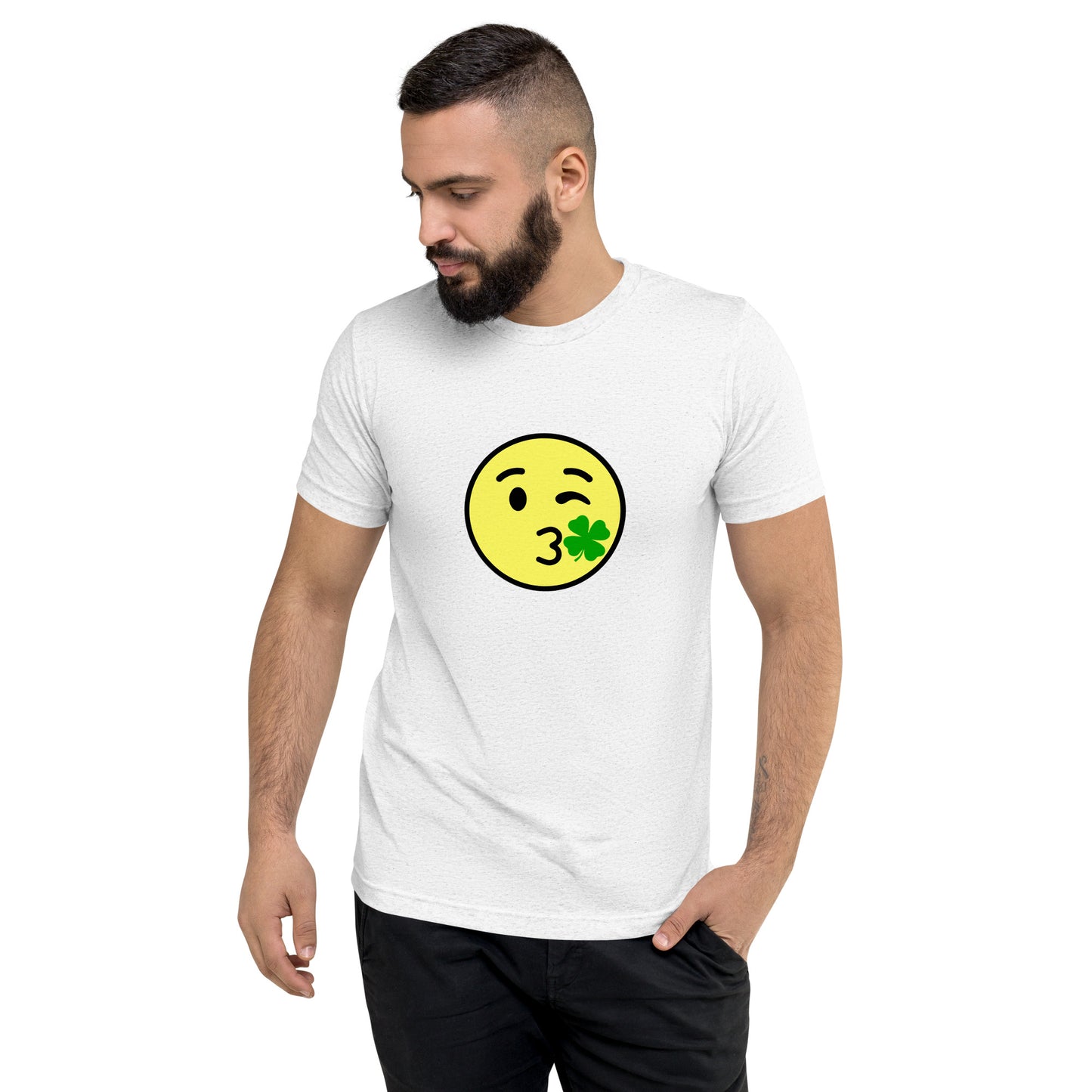 Kiss Me Luck Emoji Short Sleeve T-shirt