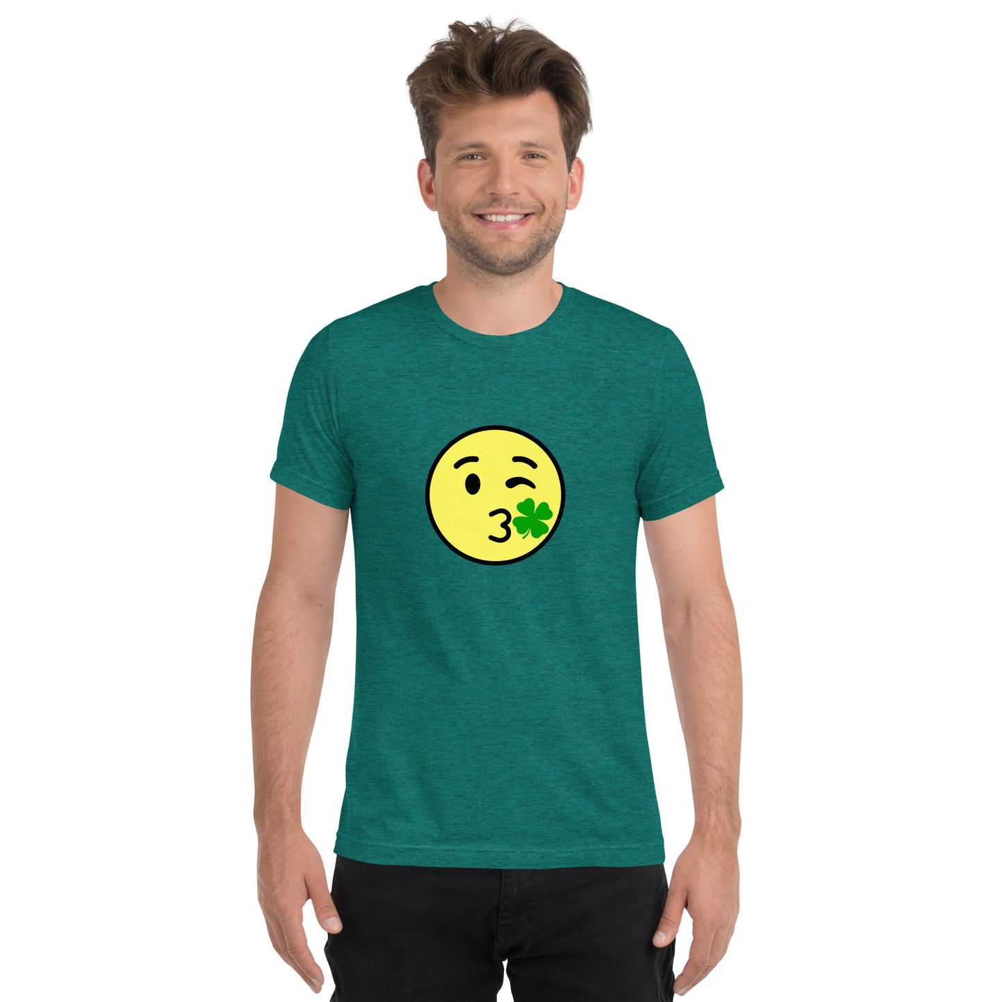 Kiss Me Luck Emoji Short Sleeve T-shirt