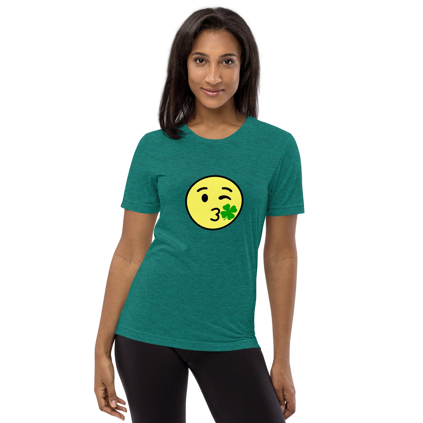 Kiss Me Luck Emoji Short Sleeve T-shirt