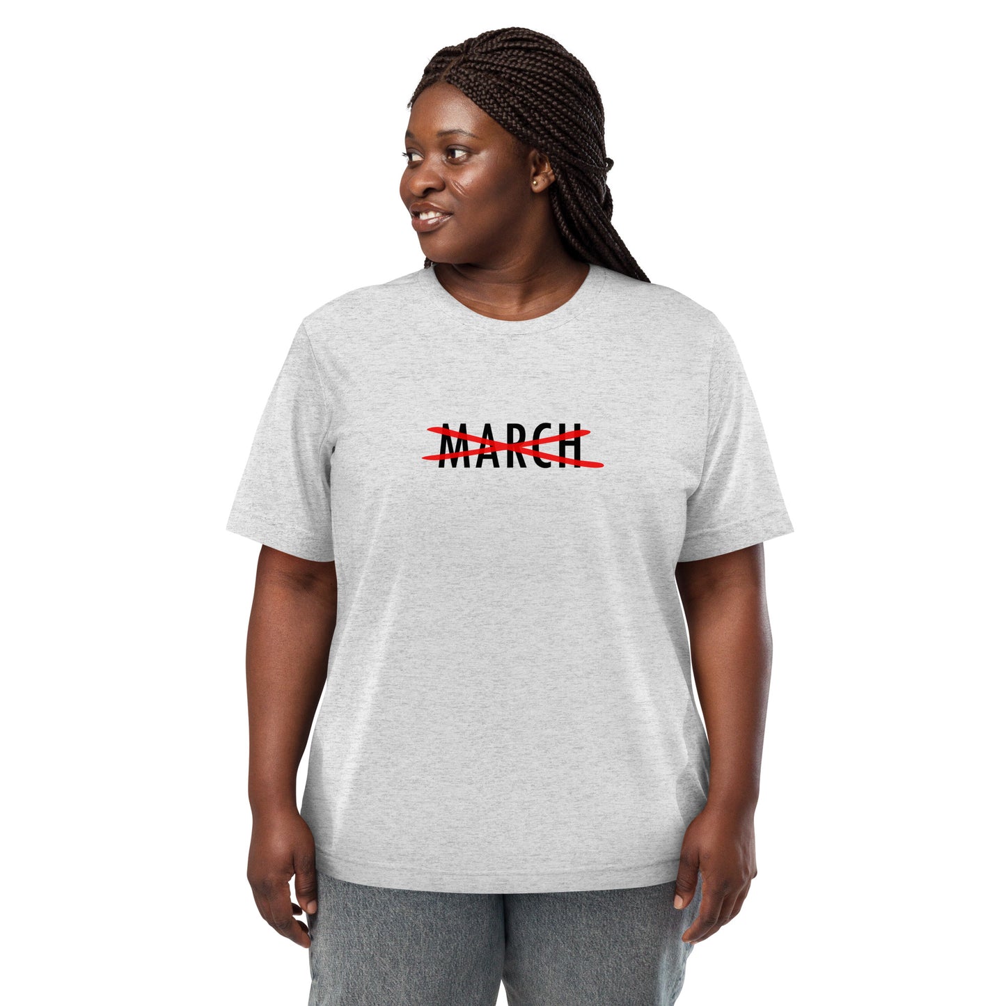 Cancel March Black Lettering Short Sleeve T-shirt